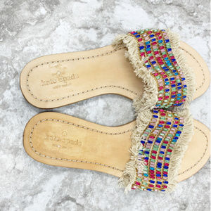 Kate Spade New york Beaded Sandals/sliders Sz 7M